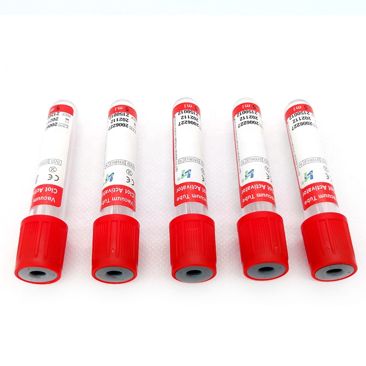 High Quality red cap Clot Activator Tube /vacuum blood collection tubes/ for hospital blood collection tube manufacturers