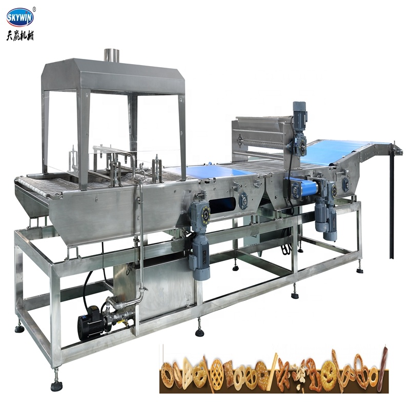 Automatic Lollipop Candy Biscuit Making Machine Pretzel Extruder Cookie Biscuits Production Line Pretzel Dipping Biscuit machine