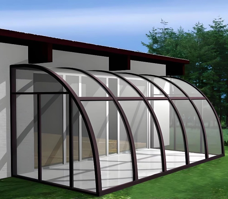 Glasshouse Tempered Laminate Glass Aluminum Veranda Prefabricated Sunroom Kit Sliding Sun Room Series