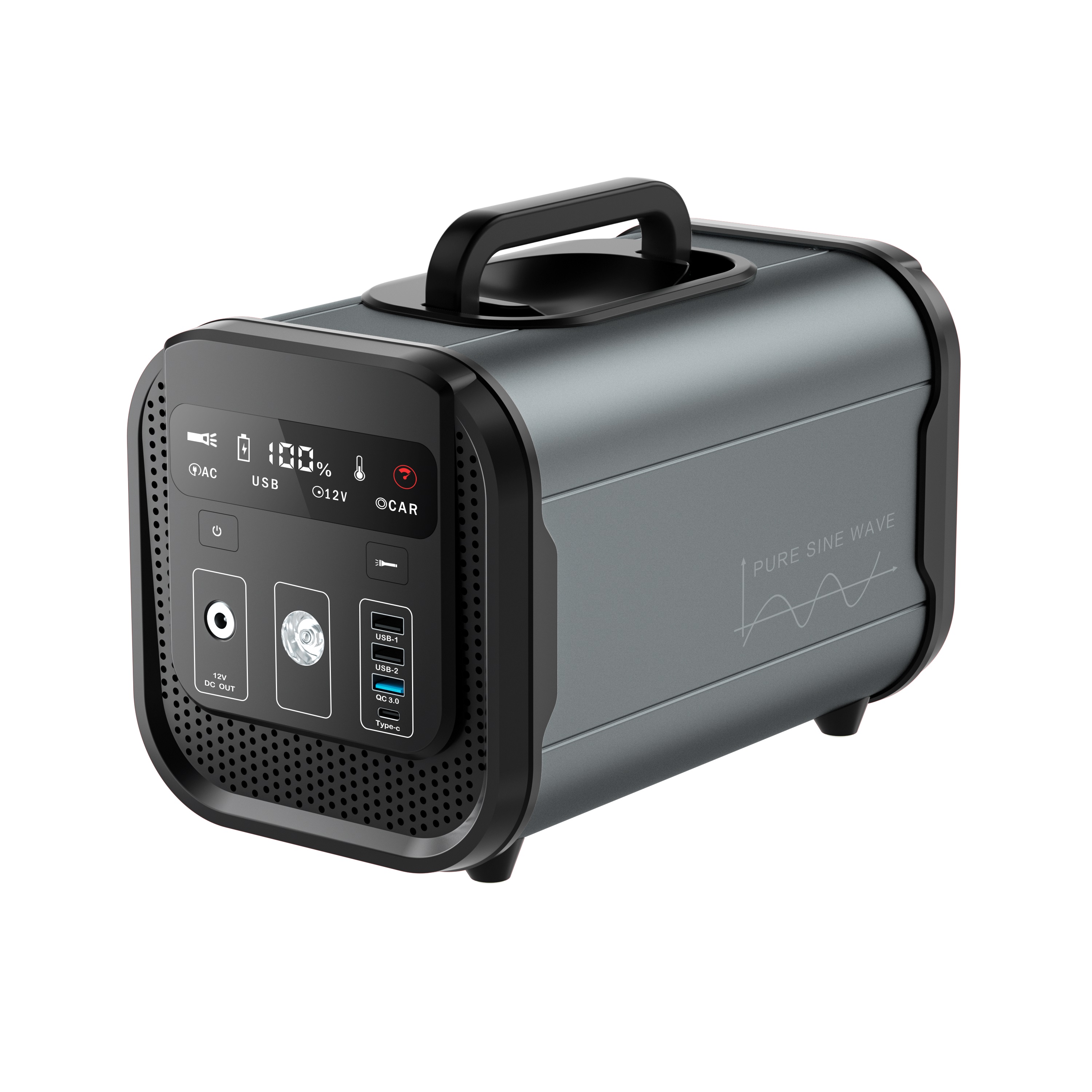 450W 384WH портативная электростанция CE AC 220V DC 12V Выход Быстрая зарядка для домашнего или наружного использования