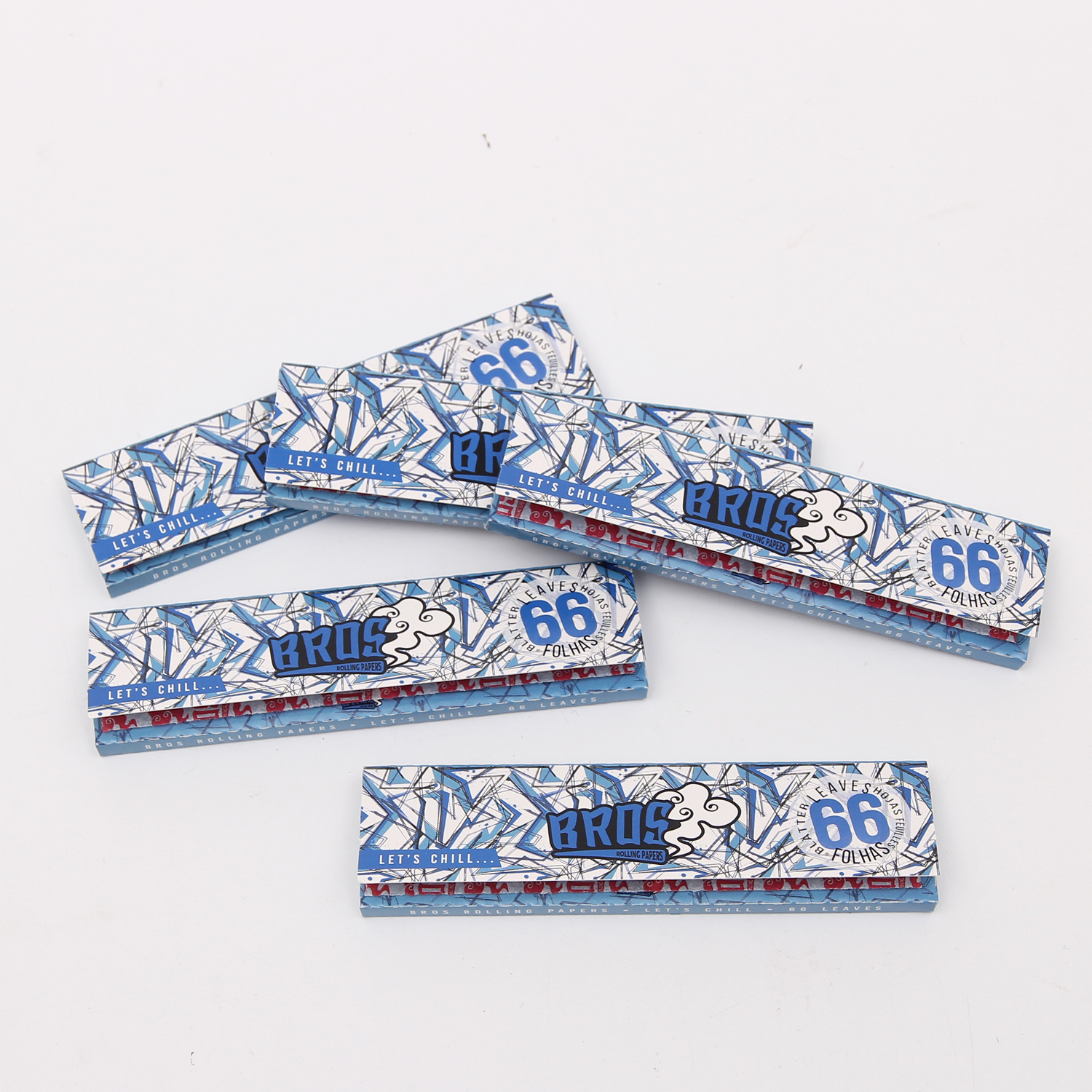 Dragon Bros blue package unbleached hemp rolling paper smoking 66L