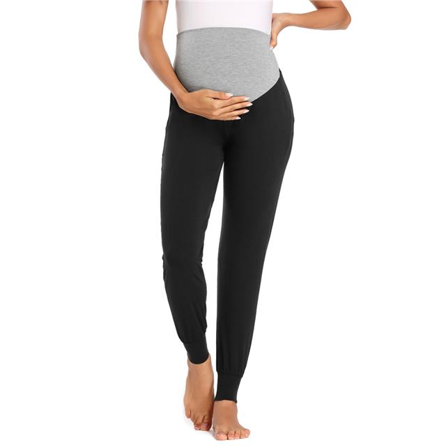 Autumn Anti-Static High Waist Loose Mommy Maternity Pants With Pockets