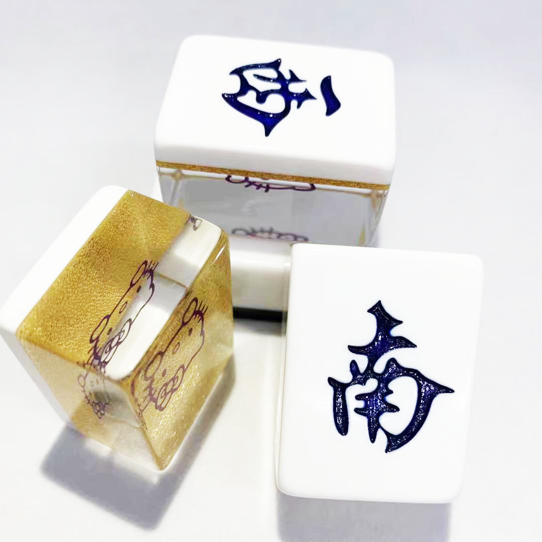 2021 Hot Sale 4 Color Mahjong Titles Adult Entertainment Games Acrylic Mahjong Customized Mahjong for gifts