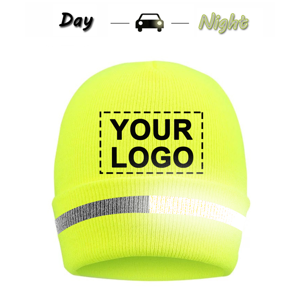 Custom Safety Reflect Logo Running Cap Embroidery Hat Protection Reflect Cap