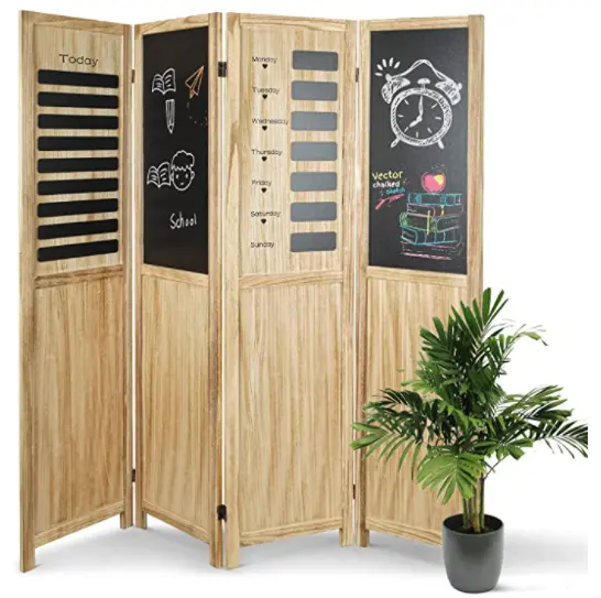Hot Selling Perspective Internal Wooden Privacy Screen Detachable Folding Wooden Independent Partition Screen
