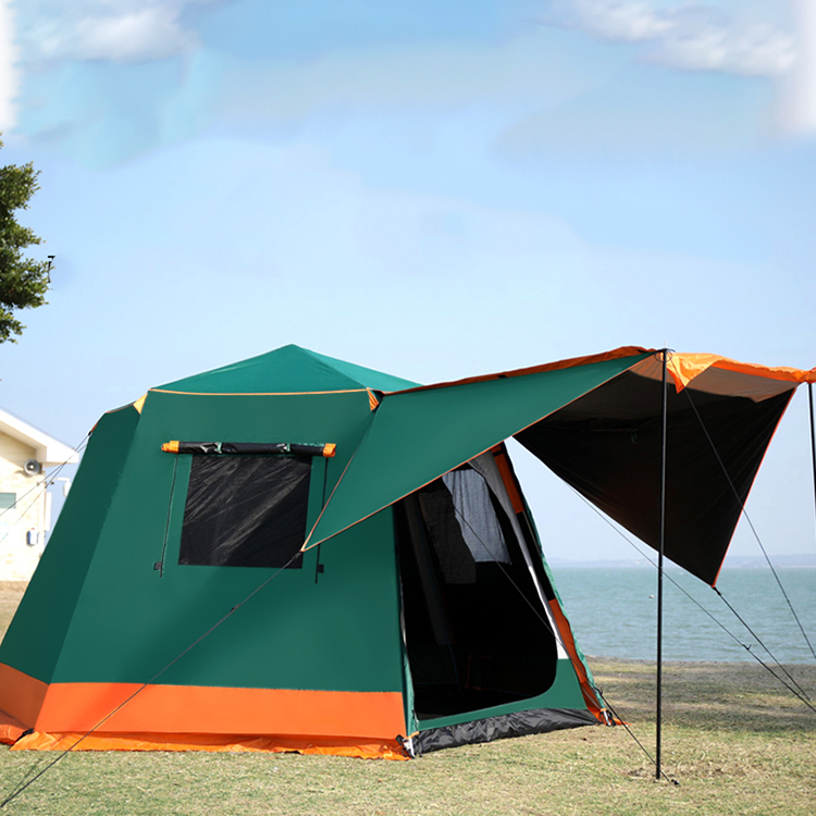 custom tent for camping with logo outdoor camping dining tent hexagonal automatic camping tents