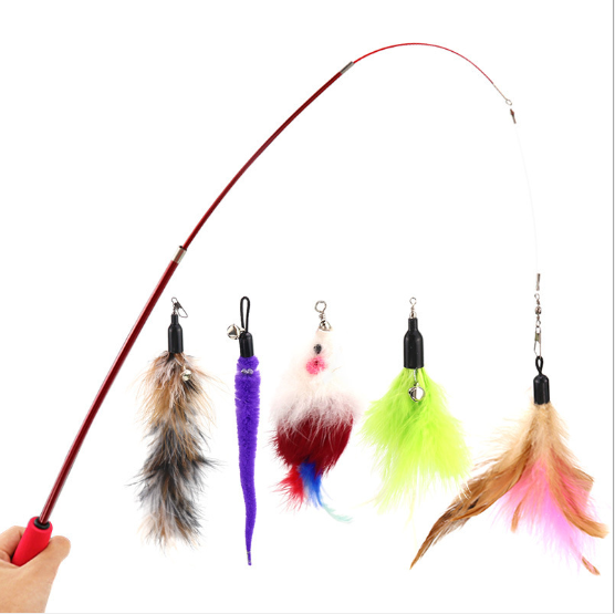 Amazon's new cat toy set 5-piece telescopic rod funny cat stick