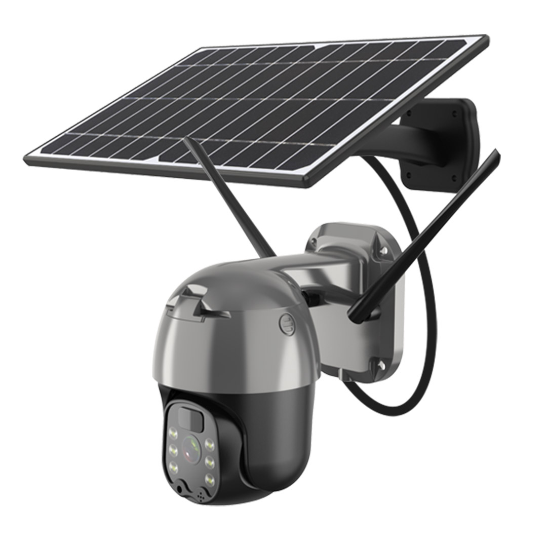 Solar Power efficient 1080PHD 2M ZOOM Video IP PTZ Waterproof Dome Camera Outdoor Security WiFi Wireless 4G Camera