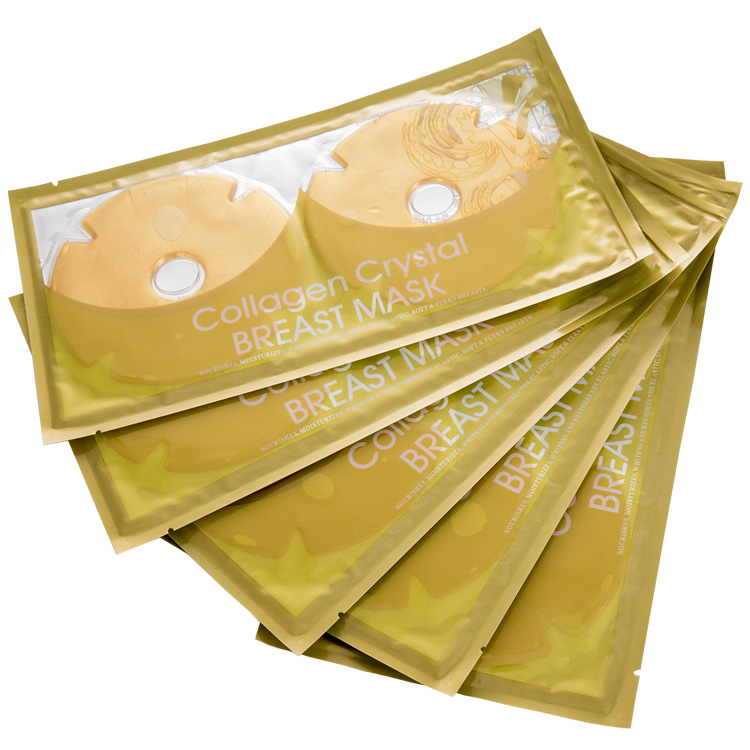 Private Label Breast Care 24k Gold Crystal Collagen Gel Breast Deep Firming Mask