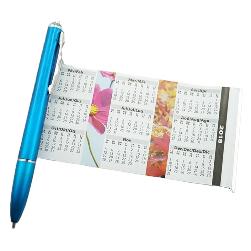 Cheap Pull out Scroll Rolling Paper Custom Calendar Advertising Banner Flag Pen Various Colors Available Plastic Ballpoint Pen