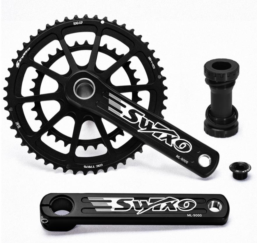 New SWTXO Road Bike Chain Wheel 2x10/11/12Speed GXP Crankset 170mm Bicycle Crank 34/50T 36/52T 39/53T For Shimano Sram