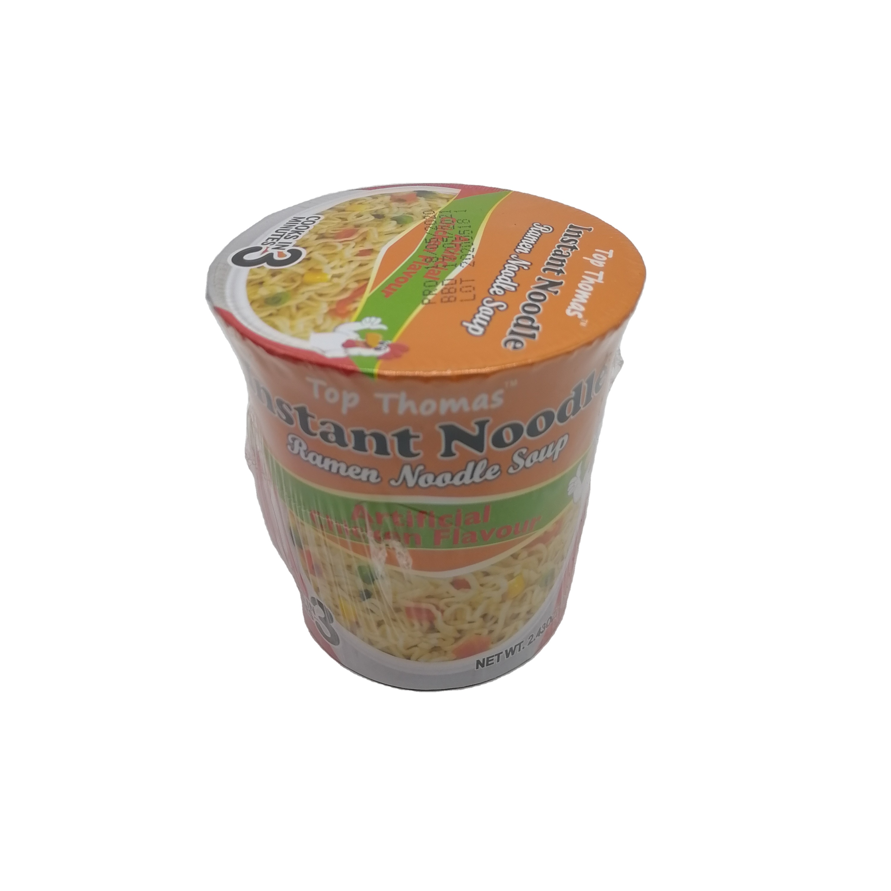 Thomas Brand Chinese Best Selling Soup Fast Food Instant Noodles In Cups 65g
