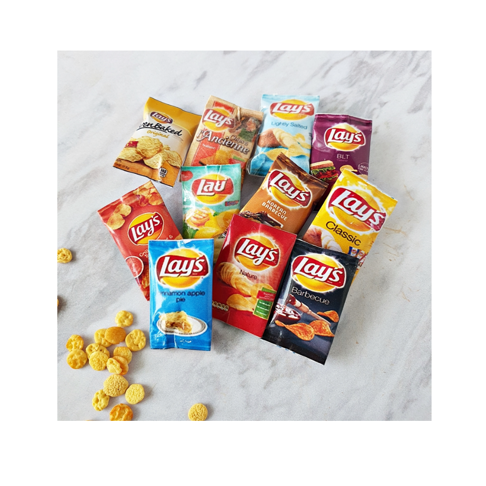 Dollhouse Miniatures Mini Assorted Snack Potato Chips Bag high Quality