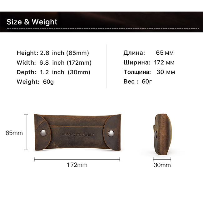 Customized Genuine Leather Retro Luxury Pen packaging Bag Pencil Cases pencil pouch for Stationery School Supplies