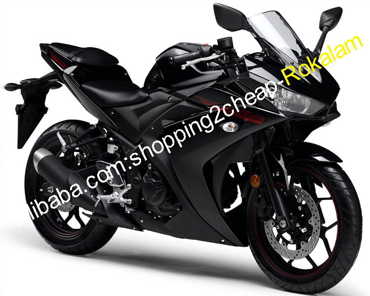 R3 R 3 из АБС-пластика для мотоцикла части для Yamaha R25 R 25 2015 2016 2017 Спорт мото тела зимняя Рабочая обувь Цвет: черный обтекатель послепродажного комплект