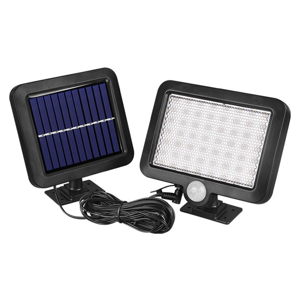 56SMD водонепроницаемый LED Сплит солнечные огни Открытый сад человеческого тела индукции лампы настенный светильник