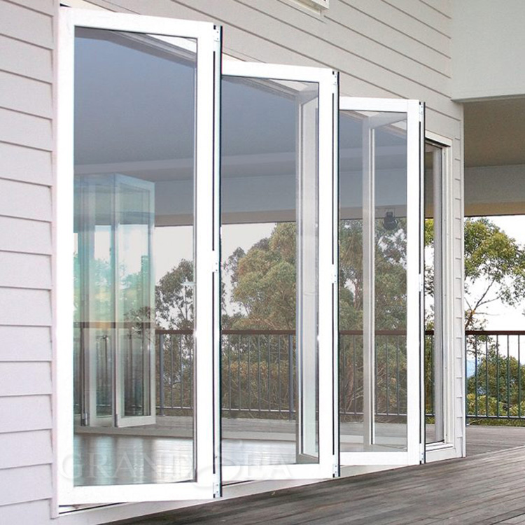 China manufacturer custom bi-fold patio doors bi-folding aluminum doors glass for office project aluminum alloy bi-fold doors