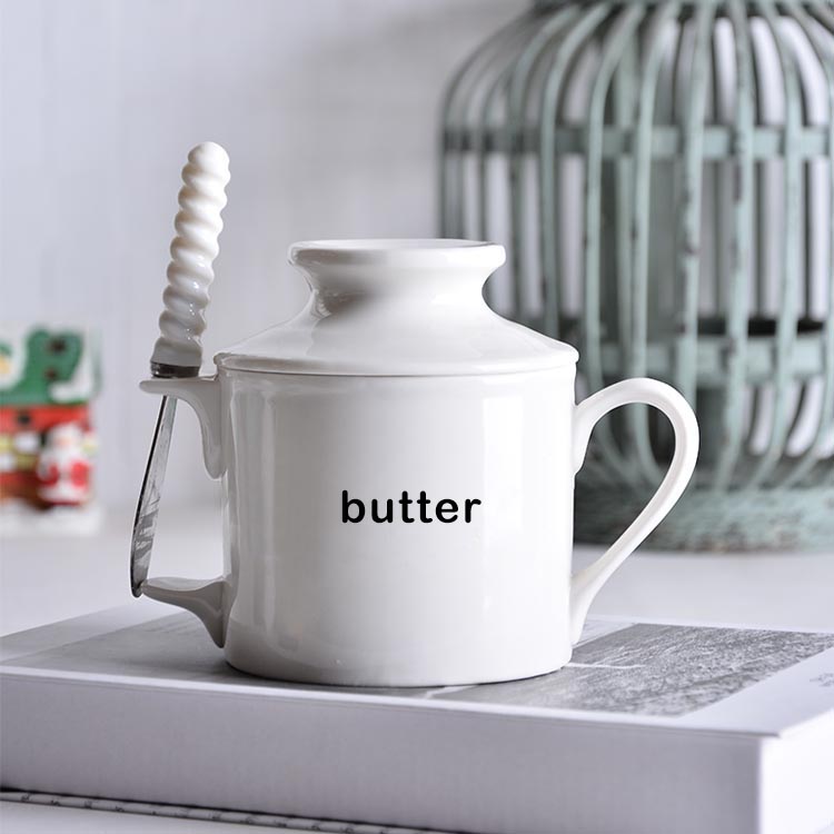 Butter Dish Butter Jar Ceramic Sealed Cheese Storage Butter Keeper Crock Kitchen Storage Bottle