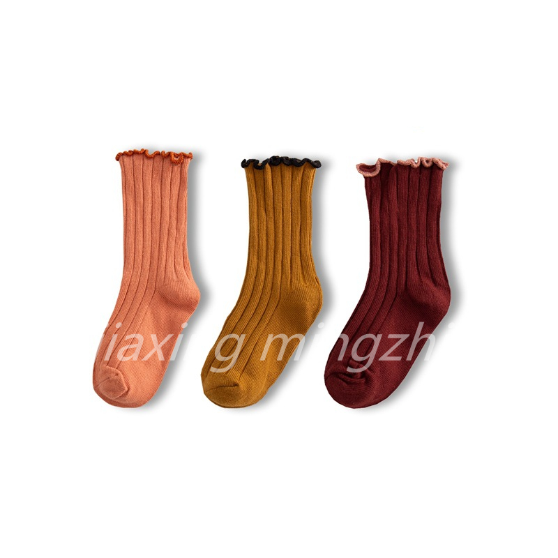2021 New Style Embroidery Winter Warm Children Socks Kids Sports Cotton Colorful Floor Anti-slip Baby Socks