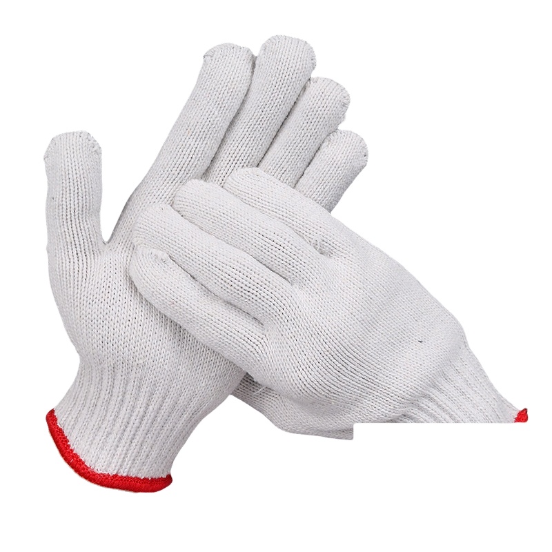 Wholesale Knitted Cotton Gloves Garden Working Guantes Safety Work Labor Glove for Construction
