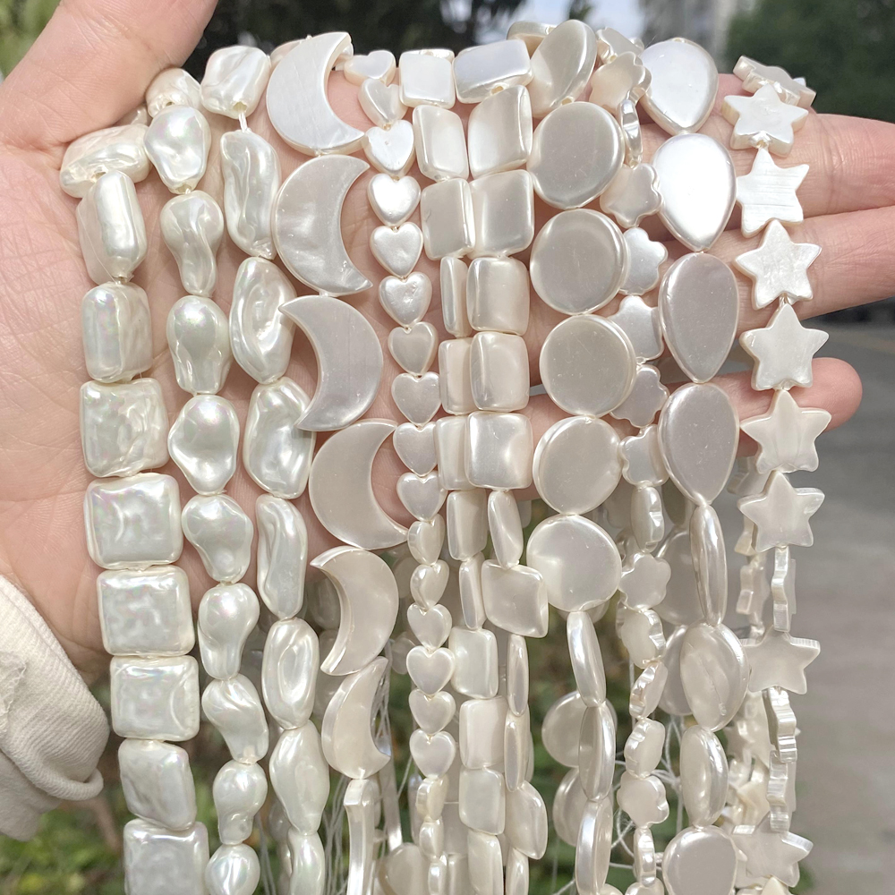 Natural Shell White Electroplating Imitation Baroque Pearl High Quality Irregular Beads For Jewelry Making DIY Necklace Bracelet