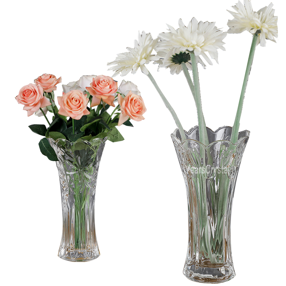 Hot sale flowers vase european crystal glass vase for Home Decor