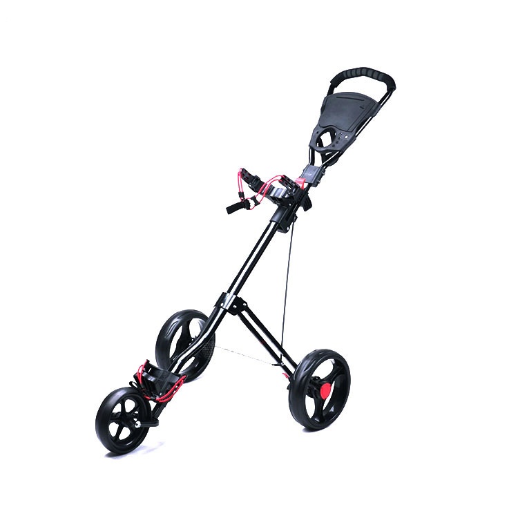 Golf Push Cart Swivel Foldable 2 Wheel Push Pull Golf Cart Foldable storage golf trolley Swivel Steel Light Stand Cart