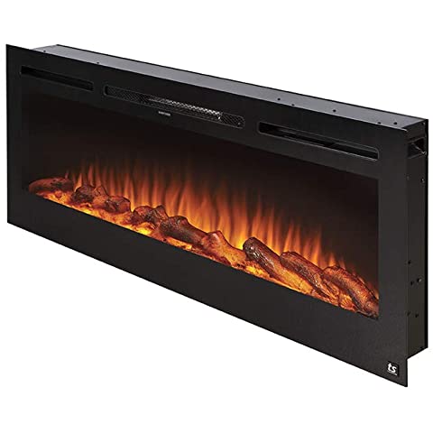 Amazon hot sale 50 inch 9 flame colors electric firepalce heater indoor fireplace for household.