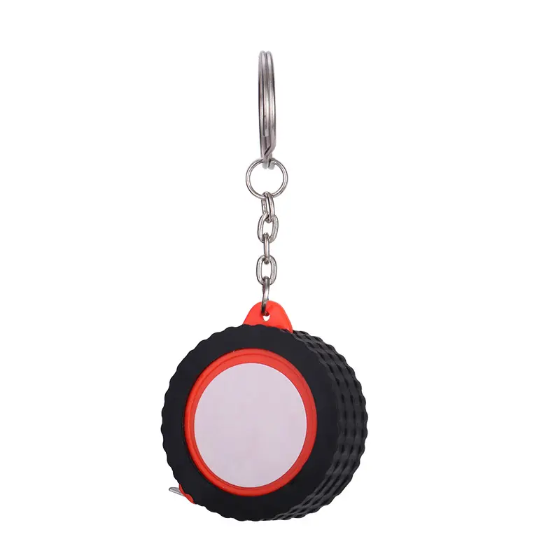 1M Sublimation Blank Measuring Tape Ruler Mini Retractable Measuring Tape Keychains With Slide Lock For Birthday Party Favor