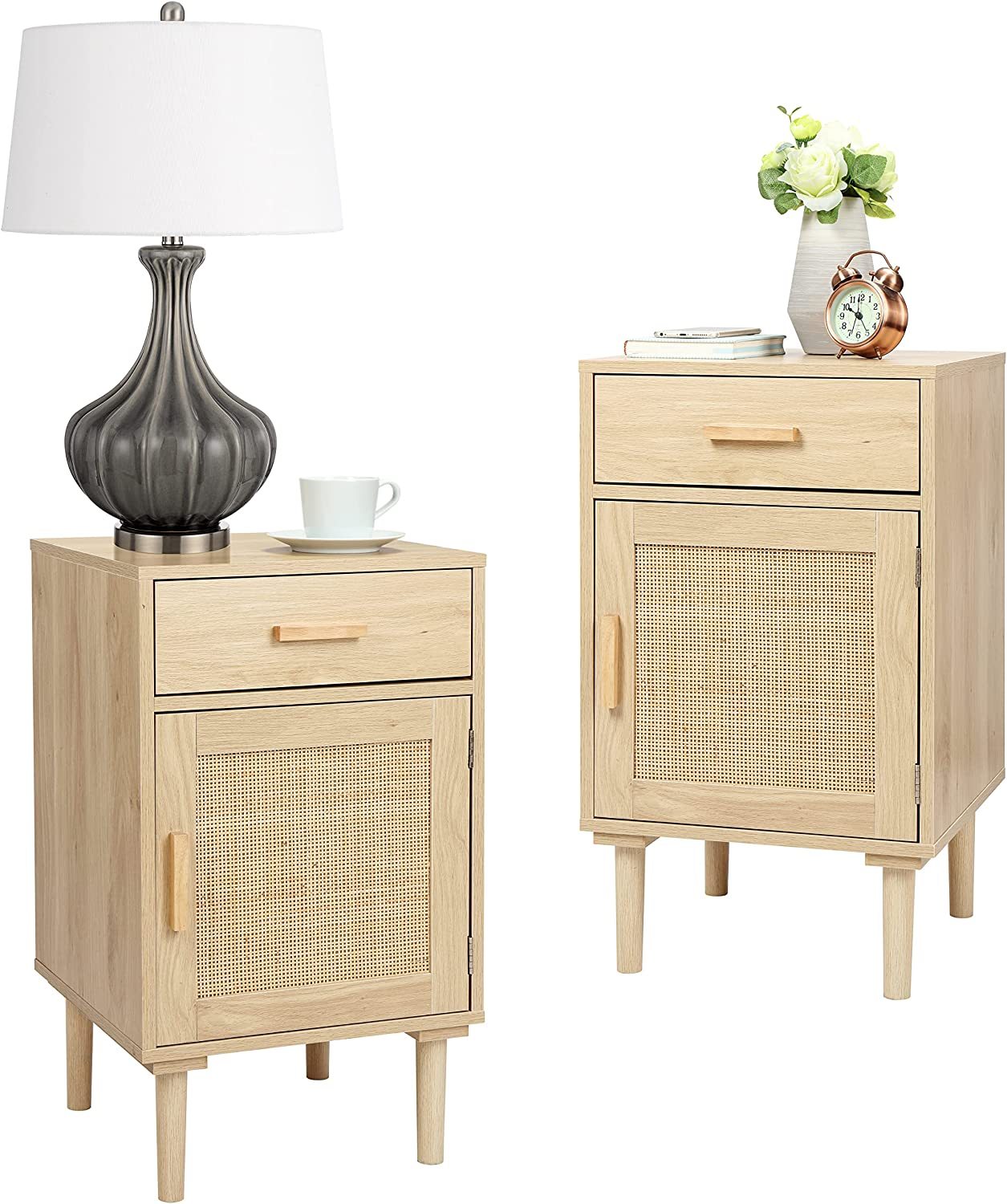 Wholesale Furniture Home Furniture Two Drawers Chest Bamboo Cabinets Bedsides Night Stands Table with Drawer Nightstand