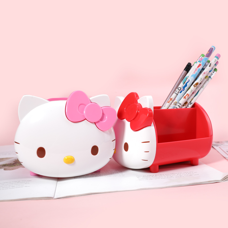 Симпатичный полипропиленовый держатель для карандашей с 4 слотами TOPSTHINK Hello Kitty