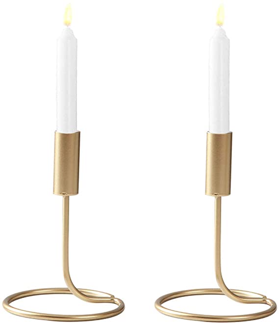 Taper Candle Holder Metal Wrought Iron Candlestick Holder Table Decorative Candle Holder Stand for Party Wedding Dinning