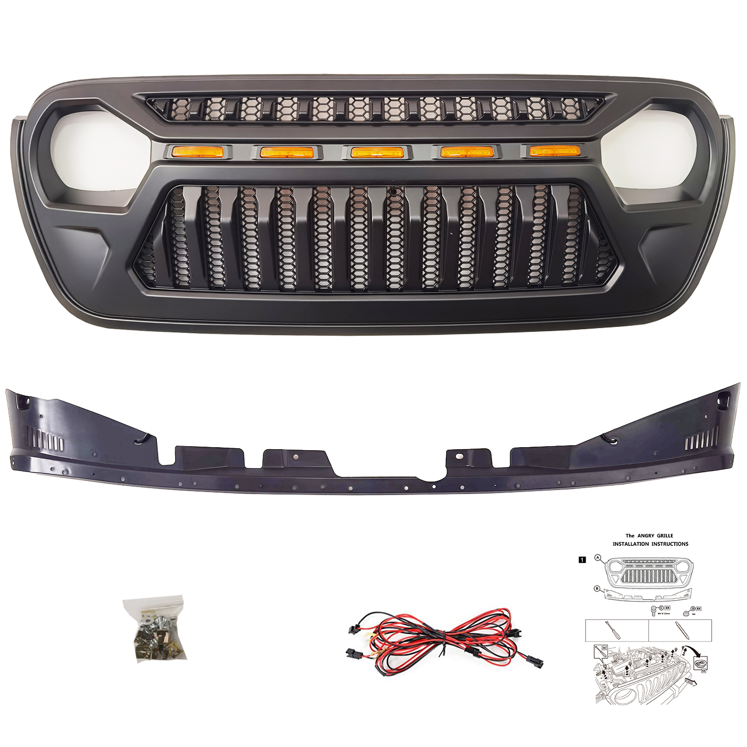 Передняя решетка Spedking для JEEP WRANGLER JL JT аксессуары 4x4 внедорожника