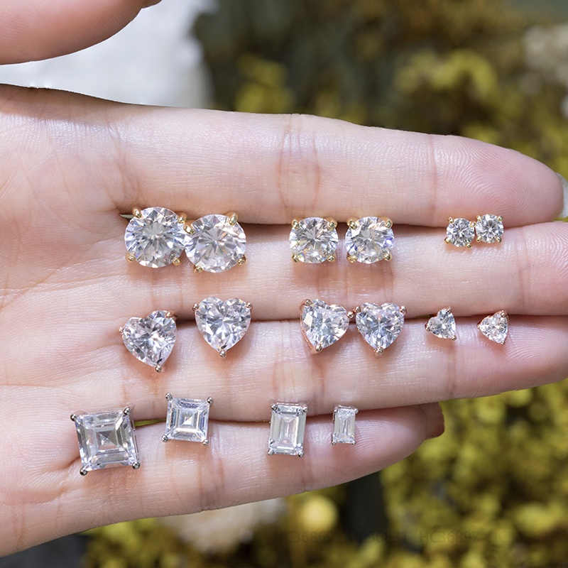 Оптовая продажа, сверкающие Cz сердце Druzy свадебные женские серьги тонкой 18k 14k позолоченный 925 ювелирные изделия стерлингового серебра серьги