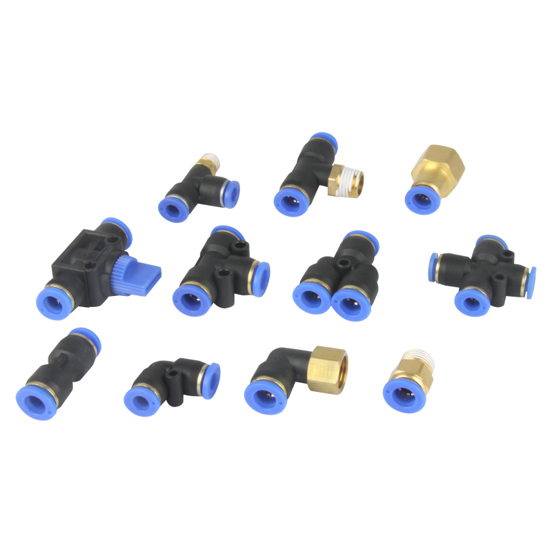 Hot sell ingmetal brass one touch fitting plastic white push in pneumatic air pipe fittings