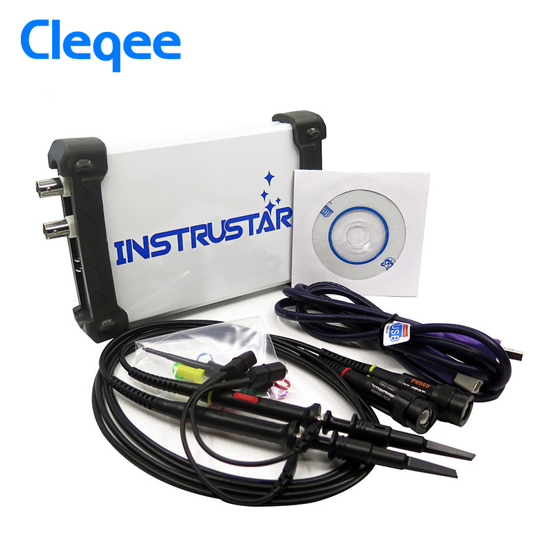 Cleqee-2 ISDS2062A 2 канала 20 МГц полоса пропускания 60MSa / s 12bit АЦП БПФ анализатор виртуальный usb-осциллограф для ПК