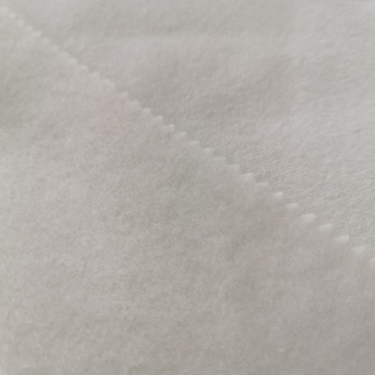Fast delivery not transparent french terry polyester brushed cotton fabric