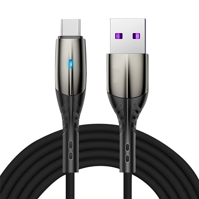 Новый светодиодный индикатор 3A Быстрый usb-c зарядный кабель типа c для быстрой зарядки для Samsung