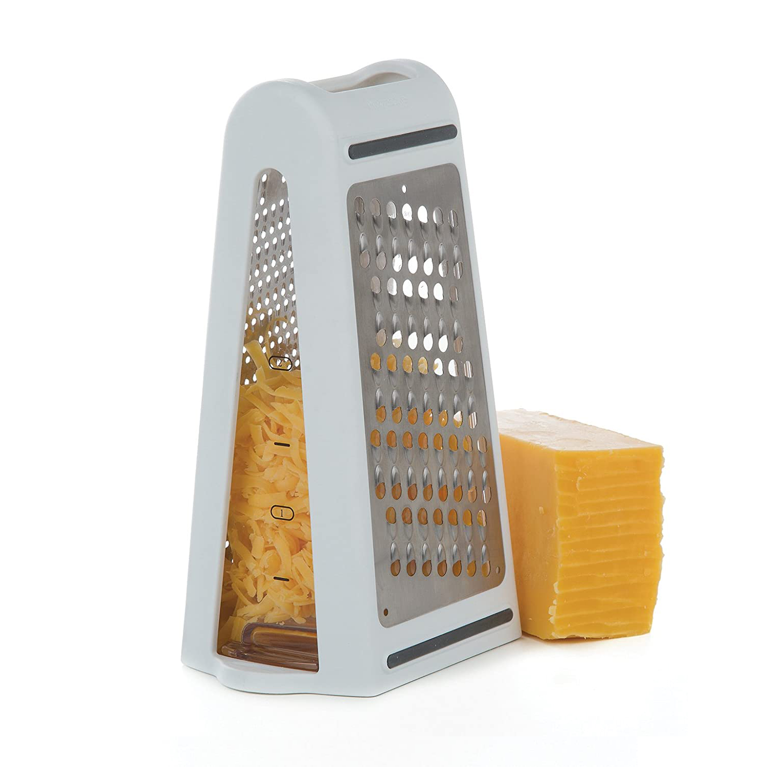 good quality 2-way grater with measure container kitchen tools for vegetables fruits cheese