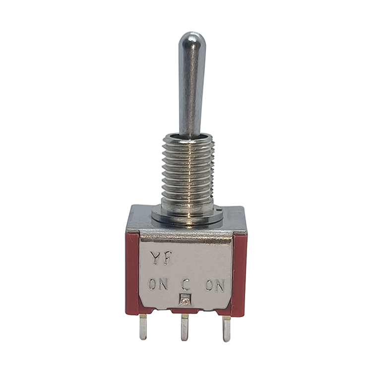 Silver plated Metal ON/OFF 3 Position 6pin 125V 5A AC250V 2A small mini Rocker Reset on off Toggle Switch
