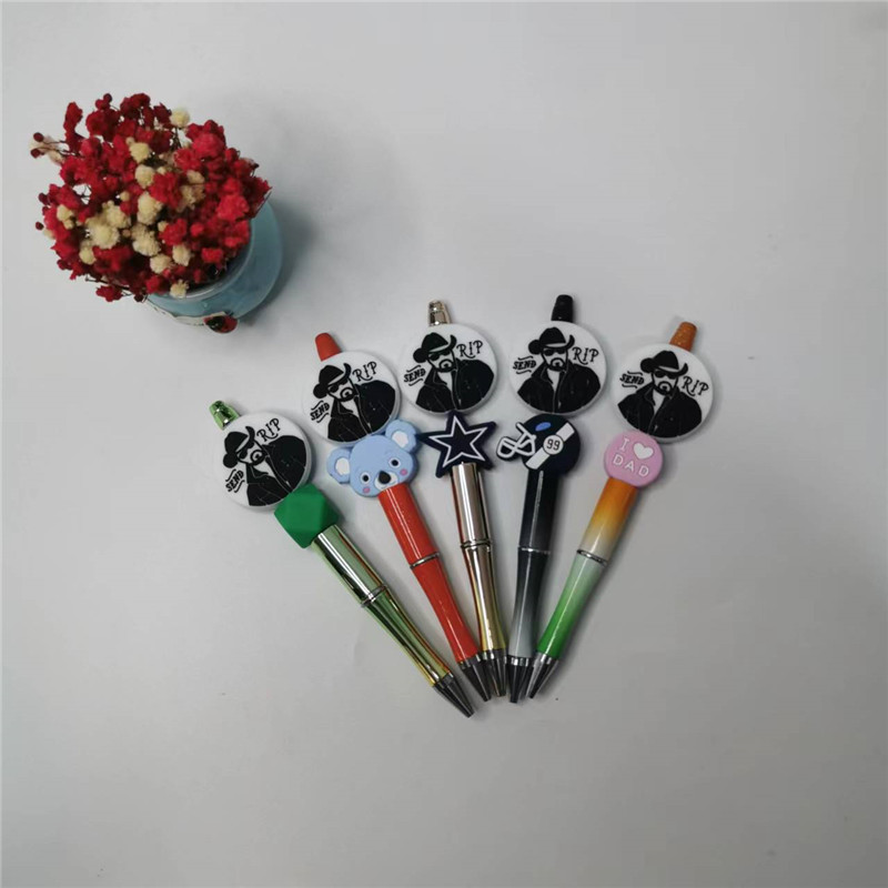 Y6665 Hot Sale Eco Friendly Soft Cowboy Shape Silicone Bead Send Rip Chew Other Loose Silicone Focal Bead