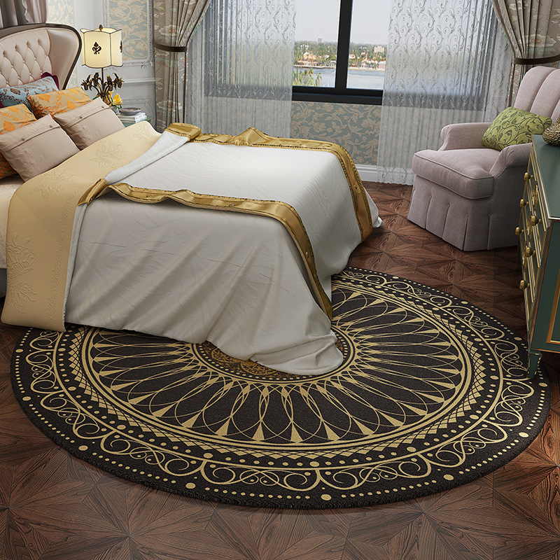 Retro folk Bohemian round home bedroom rug