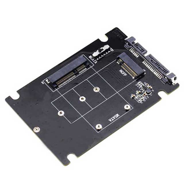 SHUOLE 2 в 1 Combo Mini PCI- E 2 Lane M.2 NGFF & MSATA SSD к SATA 3,0 III карта адаптера