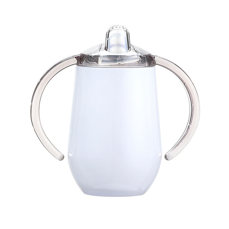 Hot Sale 304 Stainless Steel Baby Portable Sublimation Sippy Cup Blank Mug Double Ear U Shaped Insulated Kids Bottle Vacuum Cup