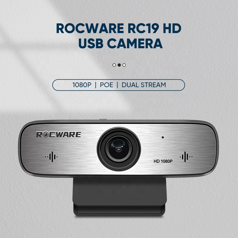 Rocware 1080P FHD all in one PC USB digital Camera eptz Live Streaming conference camera with Mic for OBS Vlogger
