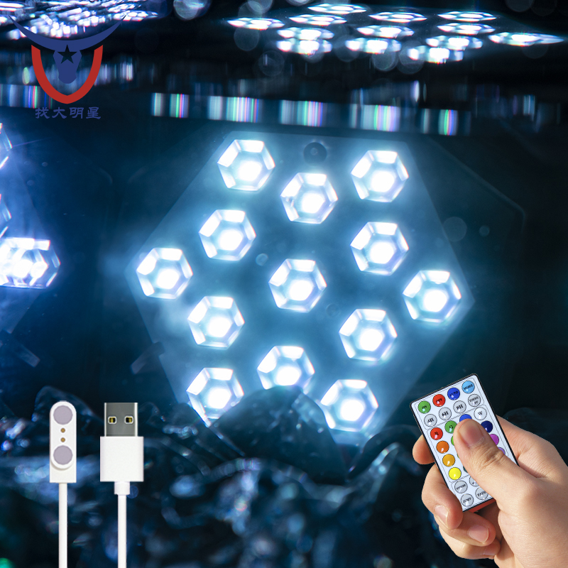 Remote Controlled Submersible Led Light Magnetic Suction Charging Seal Waterproof Submersible Led Pool Lights Dive Light