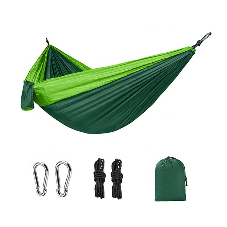 New Hot Sale Reinforced Lightweight Two Color Stitching Camping Products Hammock