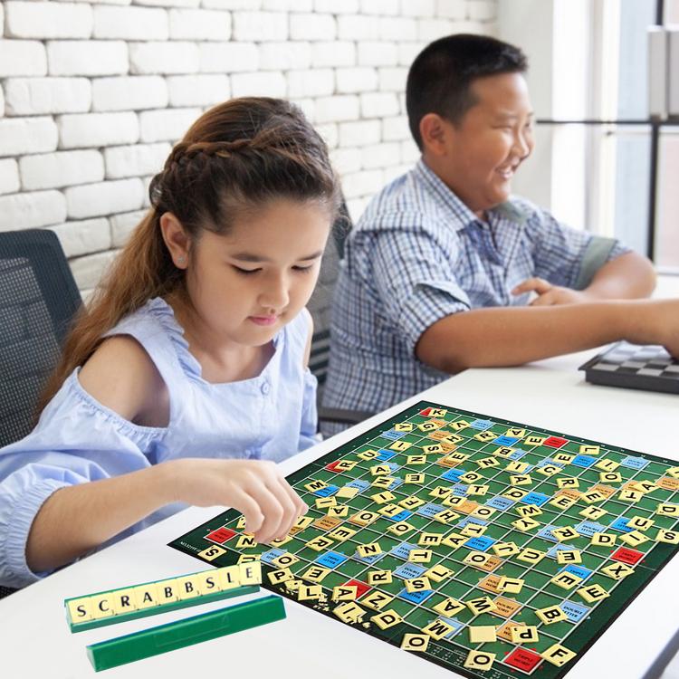 New Learn English Word Intelligent Plastic Scrabbles Board Game Pop spelling vocabulary game Educational learning toy for kids