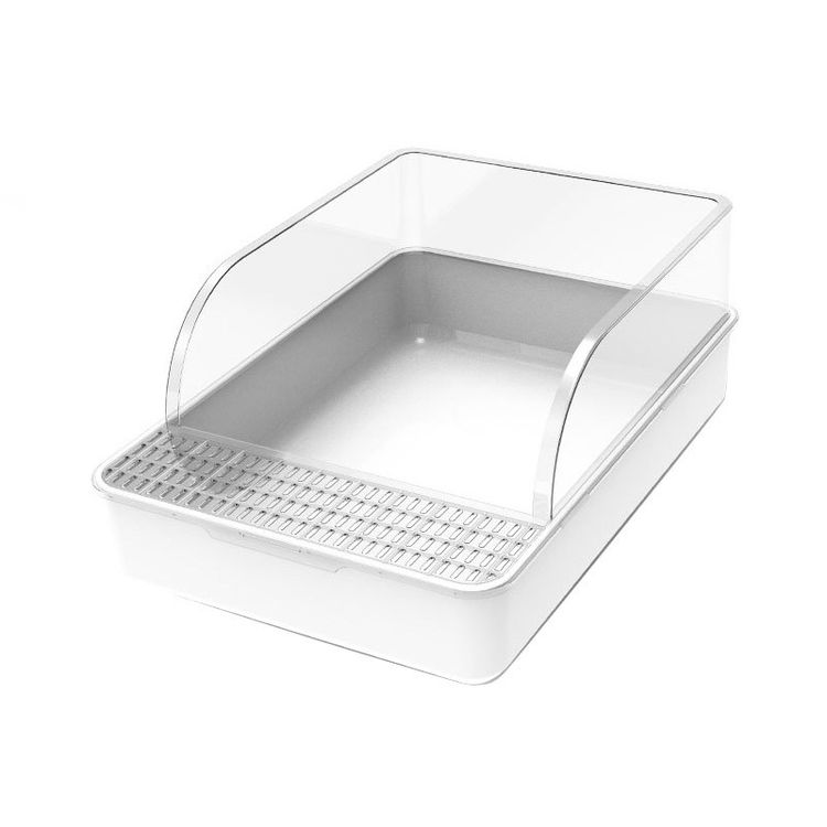 Plastic Toilet Cat Splash Proof Litter Basin Cat Products Cheap Price Self Cleaning Semi Closed Cat Litter Box