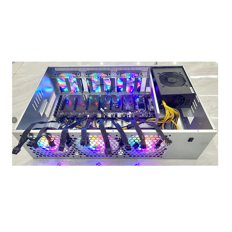 Оптовая продажа, корпус для материнской платы B75 B85 K75 X79 B250 8 Gpu 68 мм, с блоком питания 8Gpu 55 мм 65 мм 70 мм